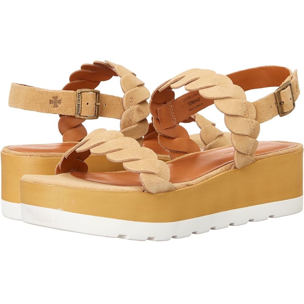 Lucky Brand Women's Vellenora Platform Wedge Sandal Size 7.5